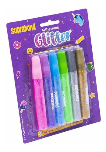 Adhesivo Suprabond Glitter - 6 Unidades de 10gr
