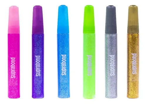 Adhesivo Suprabond Glitter - 6 Unidades de 10gr