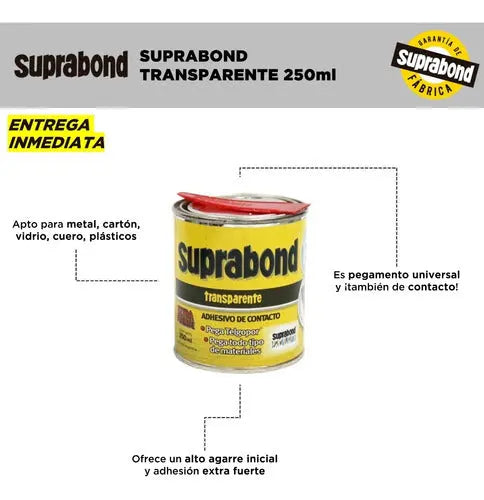 Adhesivo Suprabond Transparente - Lata 250ml