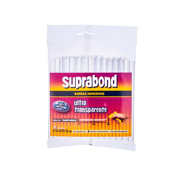 Barras Adhesivas Suprabond Hot Melt - Ultra Transparente 0,74 X 10cm - 25 Unidades Suprabond