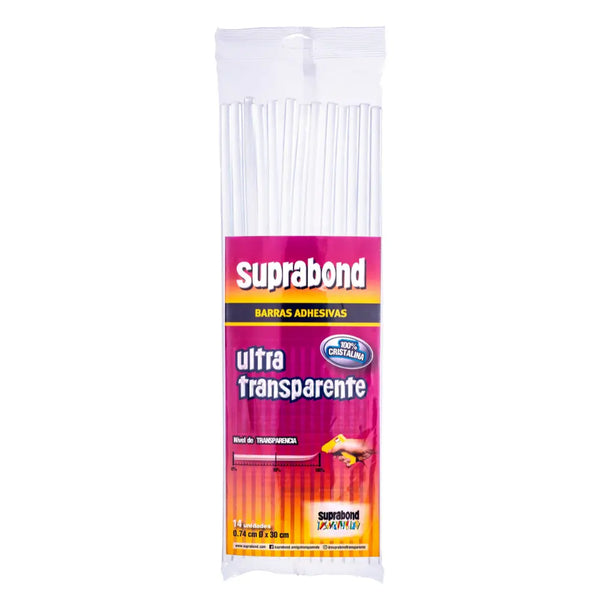 Barras Adhesivas Suprabond Hot Melt - Ultra Transparente 0,74 X 30cm - 41 Unidades Suprabond