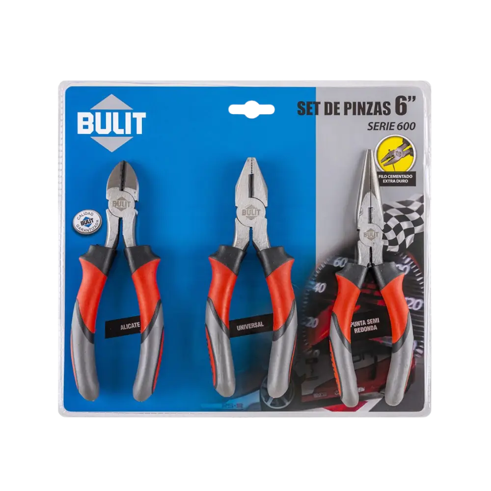 Kit Profesional Pinzas 600 BULIT – Corte, Agarre y Precisión en un Solo Combo Bulit