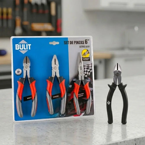 Kit Profesional Pinzas 600 BULIT – Corte, Agarre y Precisión en un Solo Combo Bulit